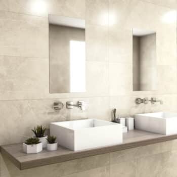 Kensington 9 Marfil tile design in cream color for home decor.