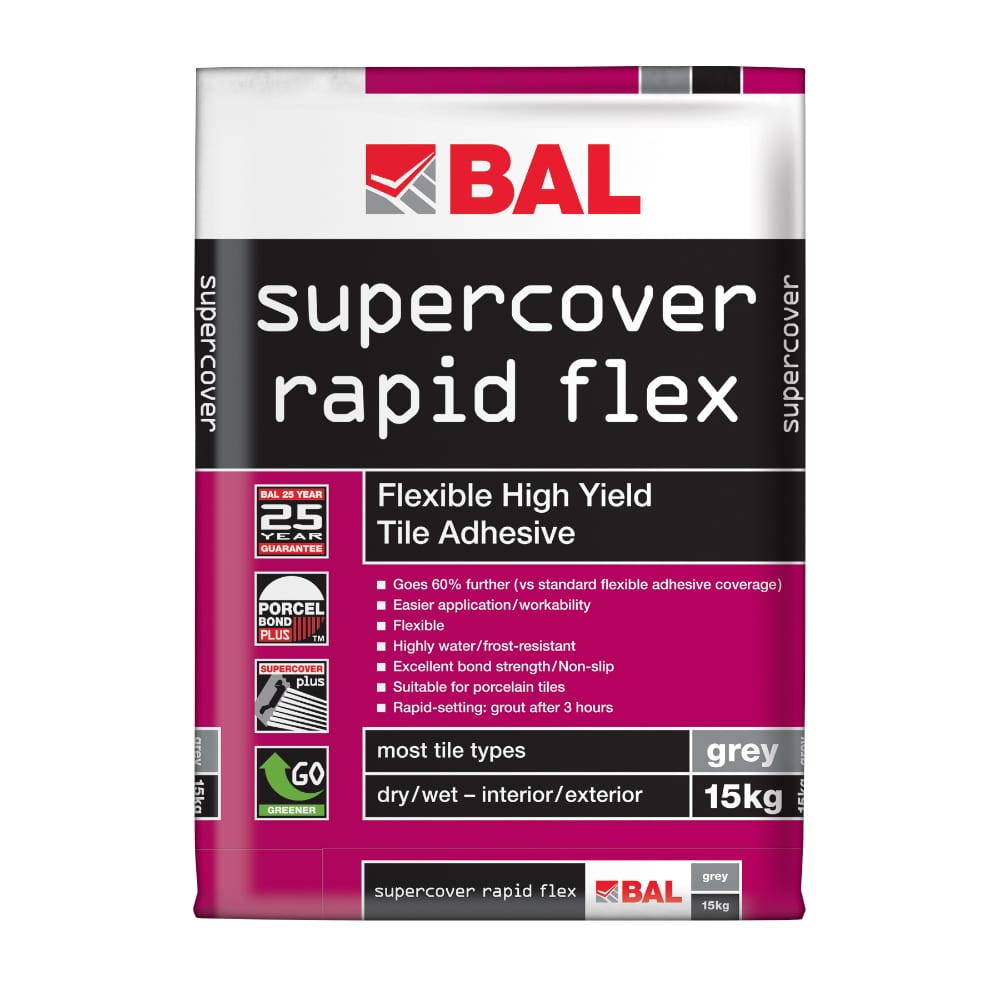 Supercover Rapid Flex Grey Square Tile