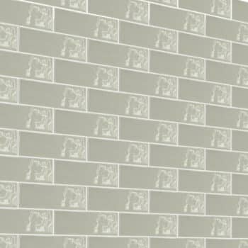 Image of Sherwood Mist Green tile in a decorative pattern