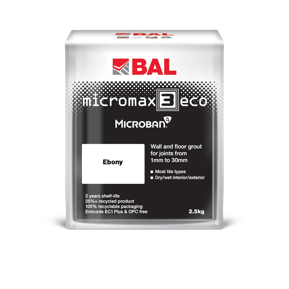 BAL Micromax3 ECO Ebony 2.5kg tile and stone product