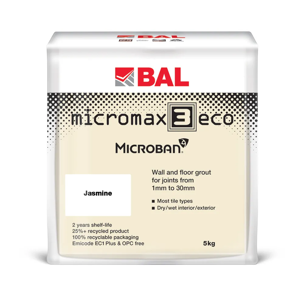 BAL Micromax3 ECO Jasmine 5kg tile and stone grout