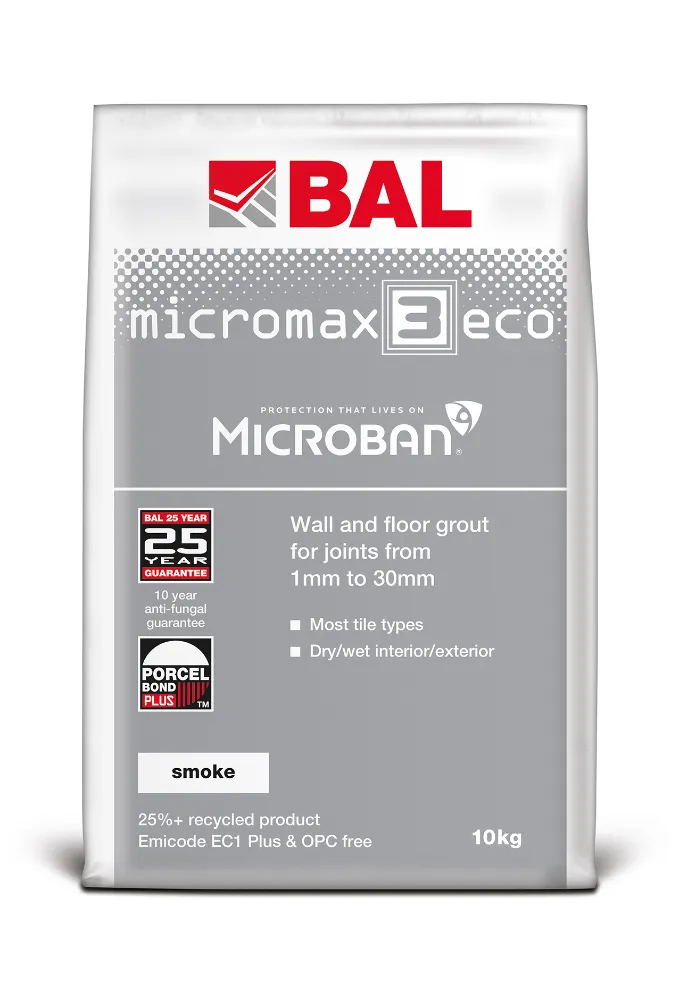 : BAL Micromax3 ECO Smoke 10kg tile and stone product image.