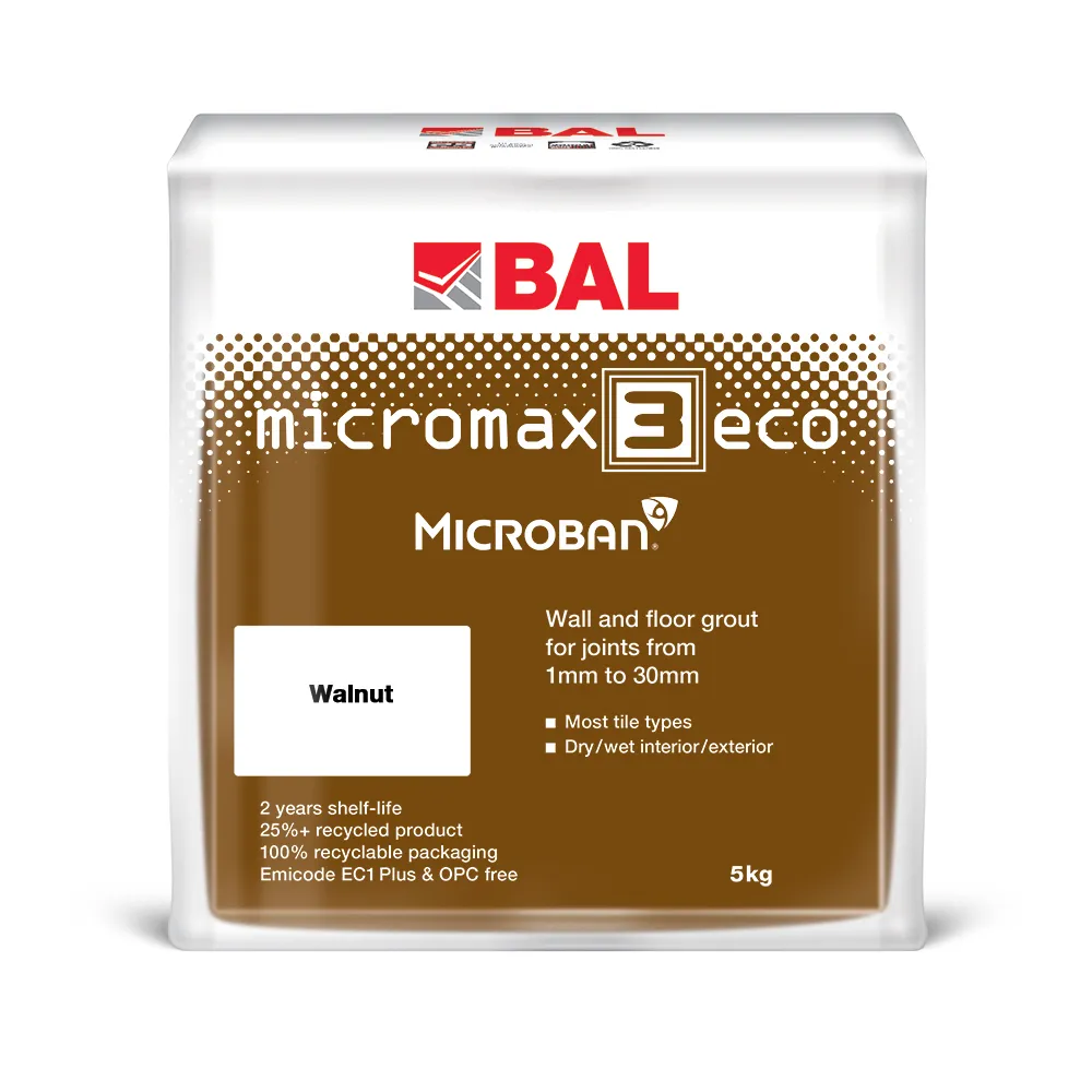 BAL Micromax3 ECO Walnut 5kg tile and stone grout.